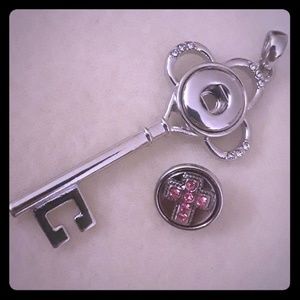 Mini snap key pendant set